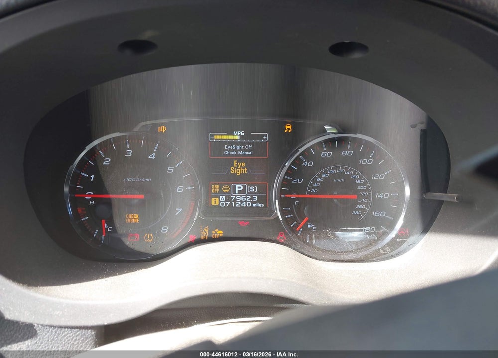 2019 SUBARU WRX LIMITED VIN: JF1VA1N68K8826773