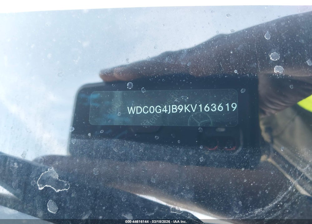2019 MERCEDES-BENZ GLC 300 VIN: WDC0G4JB9KV163619
