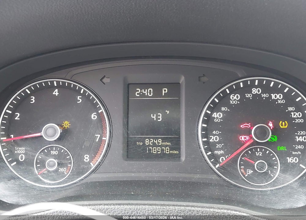 2012 VOLKSWAGEN PASSAT 2.5L S VIN: 1VWAP7A39CC048789