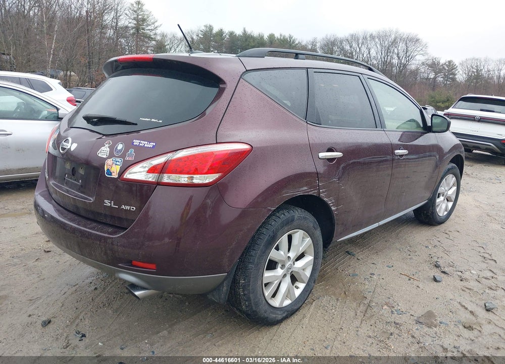 2013 NISSAN MURANO SL VIN: JN8AZ1MW3DW322153