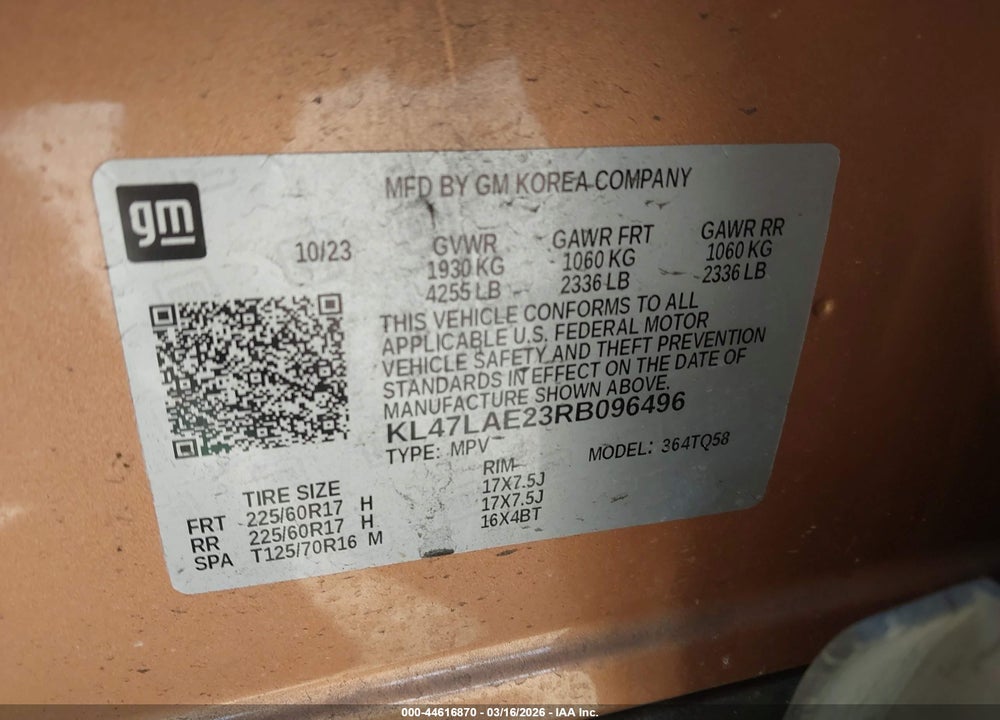 2024 BUICK ENVISTA PREFERRED FWD VIN: KL47LAE23RB096496