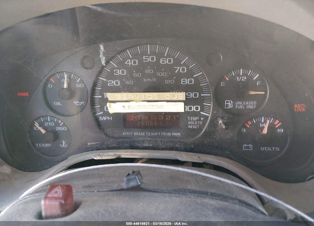 1997 CHEVROLET ASTRO VIN: 1GCDL19W3VB186411
