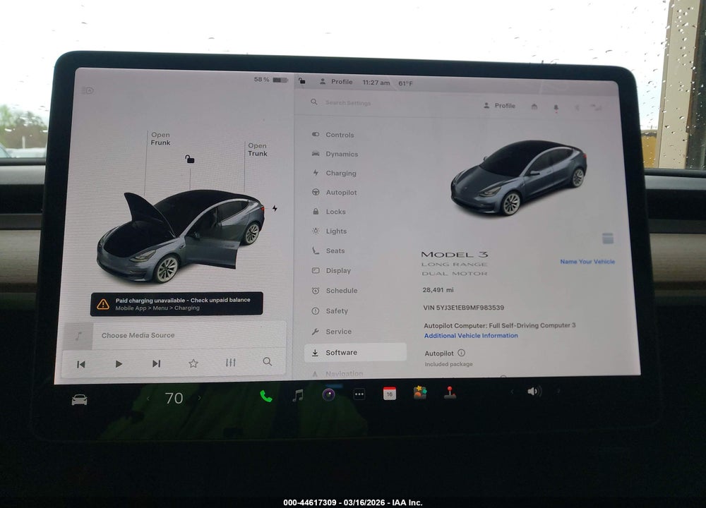 2021 TESLA MODEL 3 LONG RANGE DUAL MOTOR ALL-WHEEL DRIVE VIN: 5YJ3E1EB9MF983539