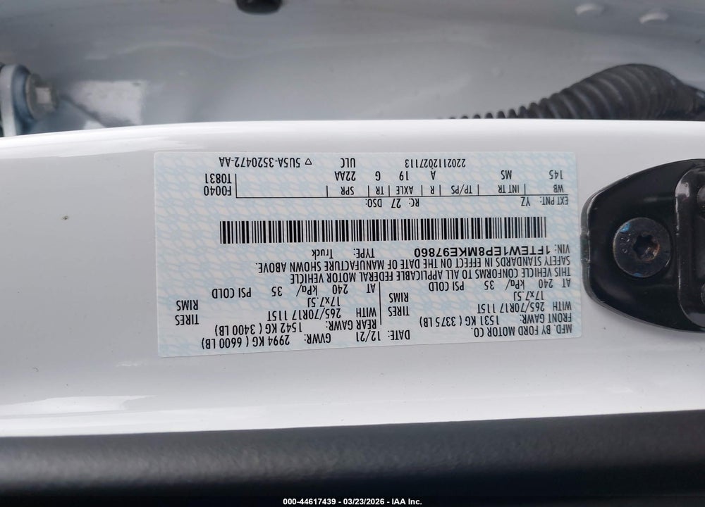 2021 FORD F-150 XLT VIN: 1FTEW1EP8MKE97860
