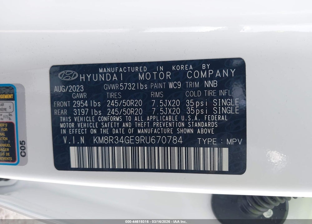 2024 HYUNDAI PALISADE XRT VIN: KM8R34GE9RU670784