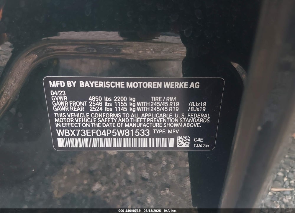 2023 BMW X1 VIN: WBX73EF04P5W81533