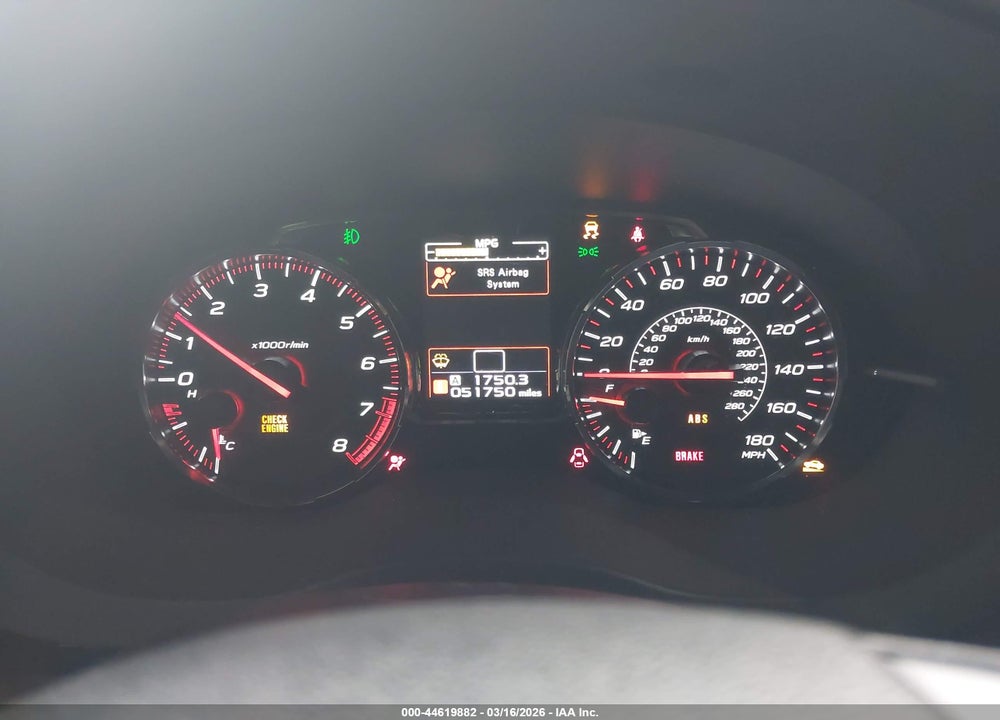 2020 SUBARU WRX LIMITED VIN: JF1VA1H69L9820018