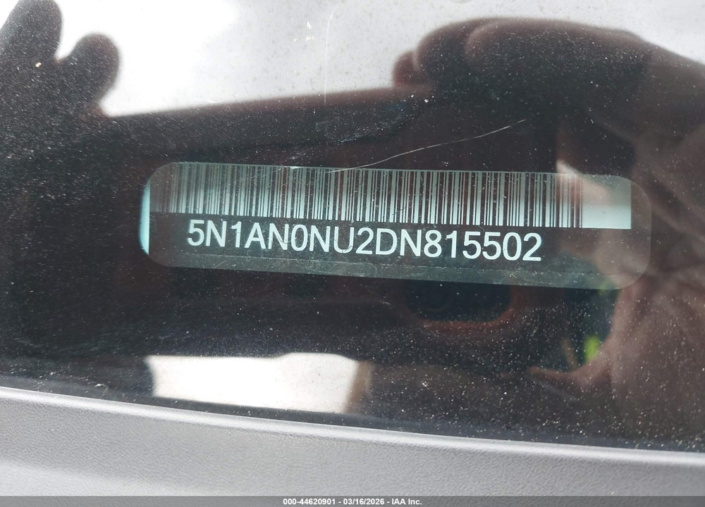 2013 NISSAN XTERRA X VIN: 5N1AN0NU2DN815502