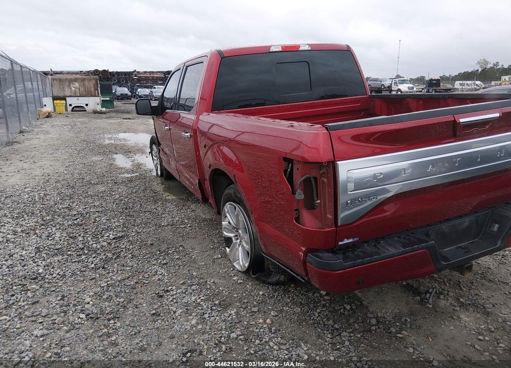 2017 FORD F-150 PLATINUM VIN: 1FTEW1CG2HFC56295