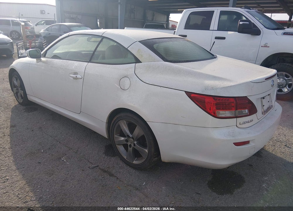 2010 LEXUS IS 250C VIN: JTHFF2C26A2507538
