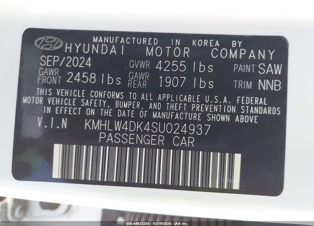 2025 HYUNDAI ELANTRA N VIN: KMHLW4DK4SU024937
