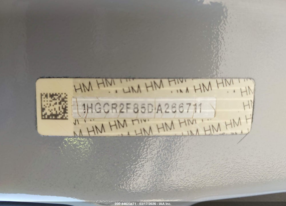 2013 HONDA ACCORD EX-L VIN: 1HGCR2F85DA266711