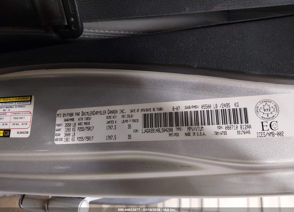 2008 JEEP WRANGLER UNLIMITED X VIN: 1J4GA39148L504208