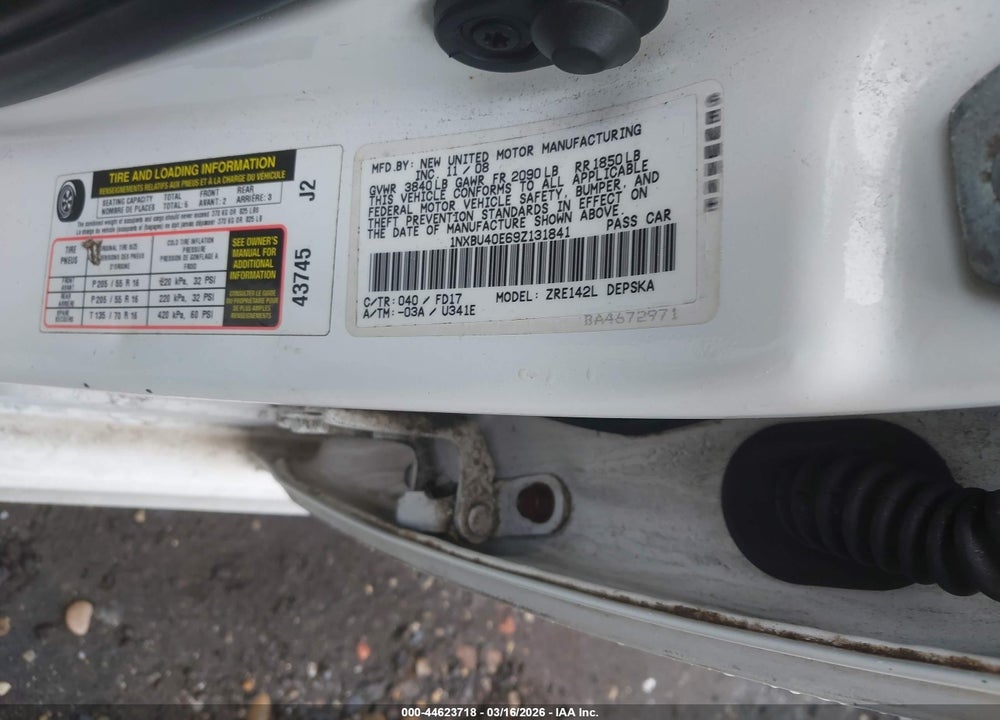 2009 TOYOTA COROLLA S VIN: 1NXBU40E69Z131841