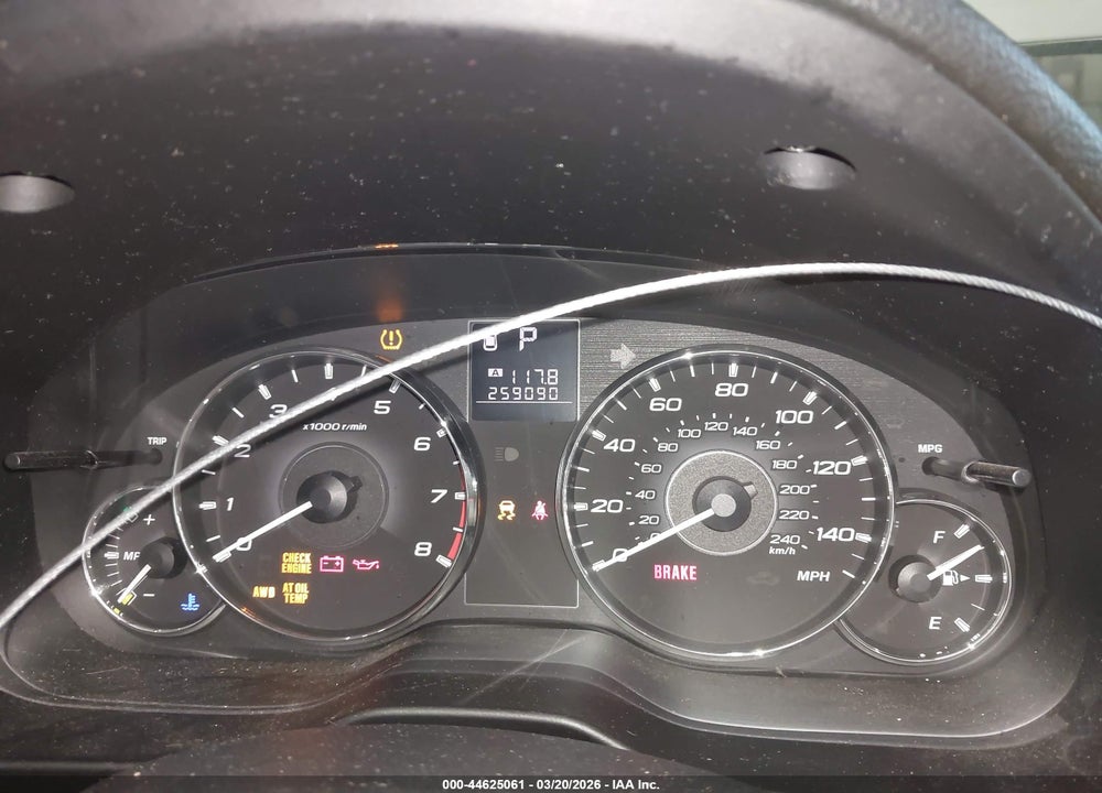 2012 SUBARU OUTBACK 2.5I PREMIUM VIN: 4S4BRBCC5C3294249