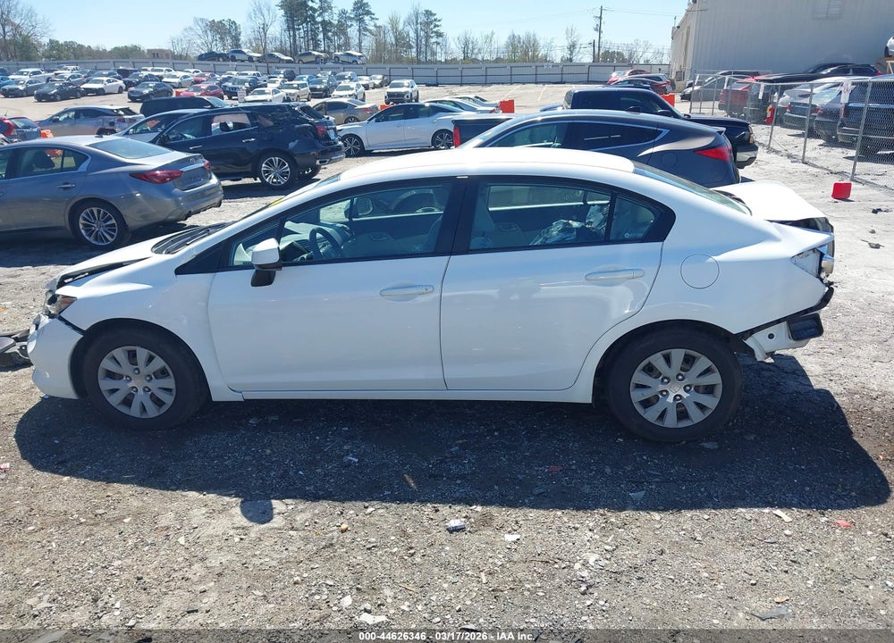 2012 HONDA CIVIC LX VIN: 19XFB2F59CE391437