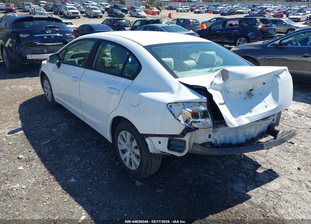 2012 HONDA CIVIC LX VIN: 19XFB2F59CE391437