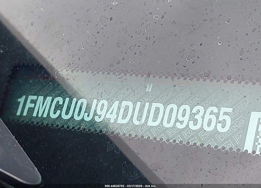 2013 FORD ESCAPE TITANIUM VIN: 1FMCU0J94DUD09365