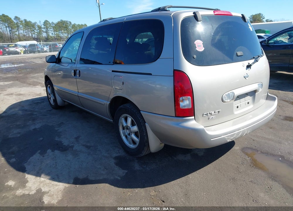 2001 NISSAN QUEST SE VIN: 4N2ZN16T41D815812