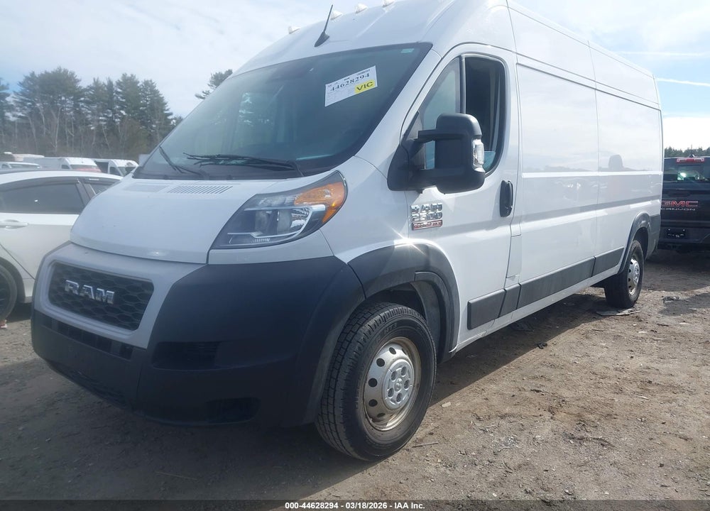 2022 RAM PROMASTER 2500 HIGH ROOF 159 WB VIN: 3C6LRVDG2NE125076