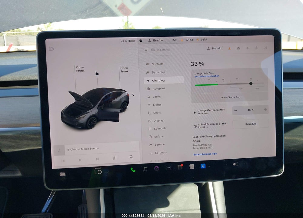 2021 TESLA MODEL Y LONG RANGE DUAL MOTOR ALL-WHEEL DRIVE VIN: 5YJYGDEE8MF096400