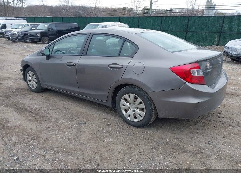 2012 HONDA CIVIC LX VIN: 19XFB2F58CE092649