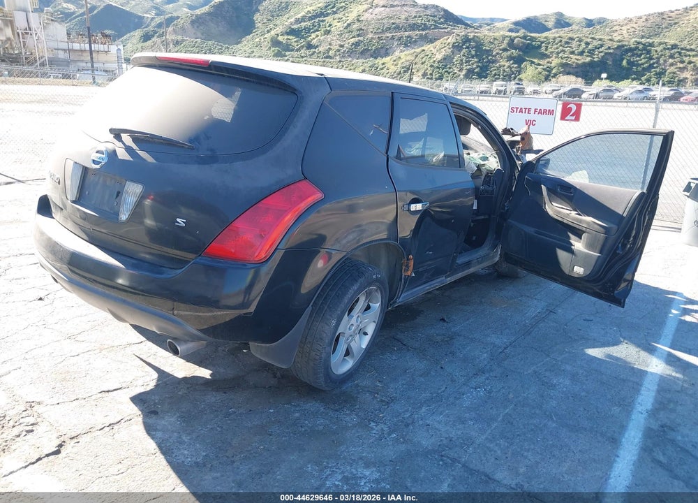 2005 NISSAN MURANO S VIN: JN8AZ08T45W328149