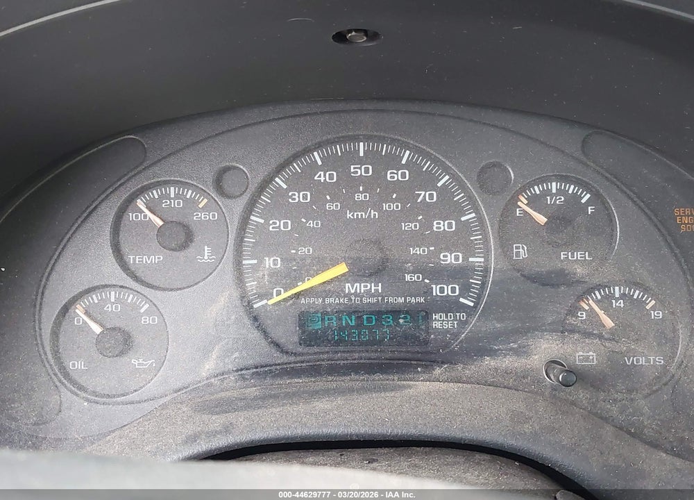 2000 CHEVROLET S-10 VIN: 1GCCS1444YK119826