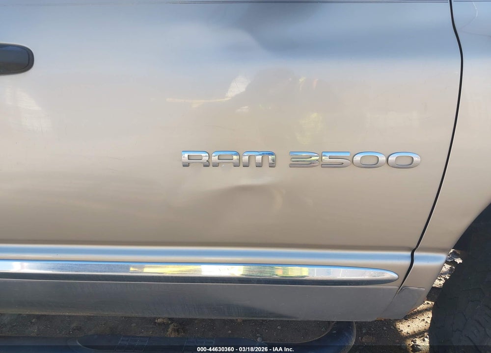 2005 DODGE RAM 3500 SLT/LARAMIE VIN: 3D7LS38C65G779016