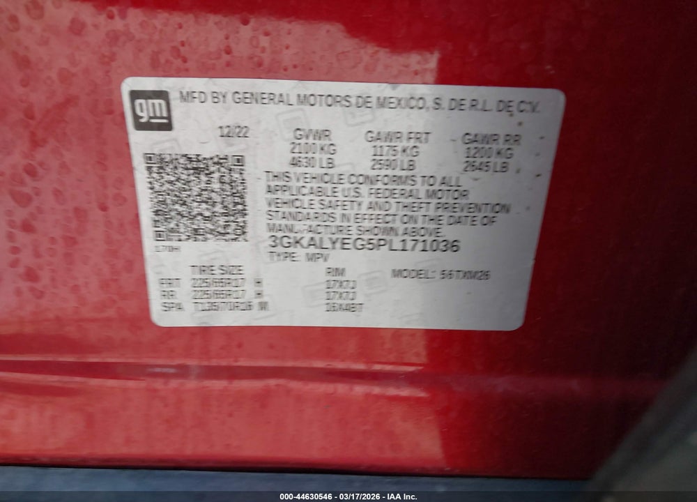 2023 GMC TERRAIN AWD AT4 VIN: 3GKALYEG5PL171036