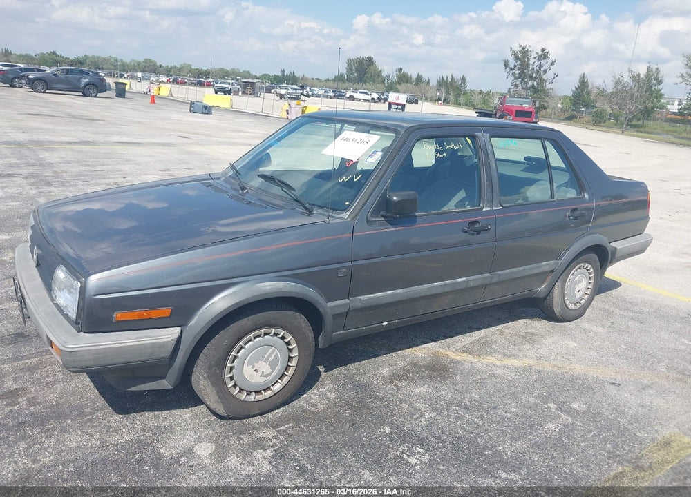 1989 VOLKSWAGEN JETTA GL VIN: WVWRB11G6KW076583