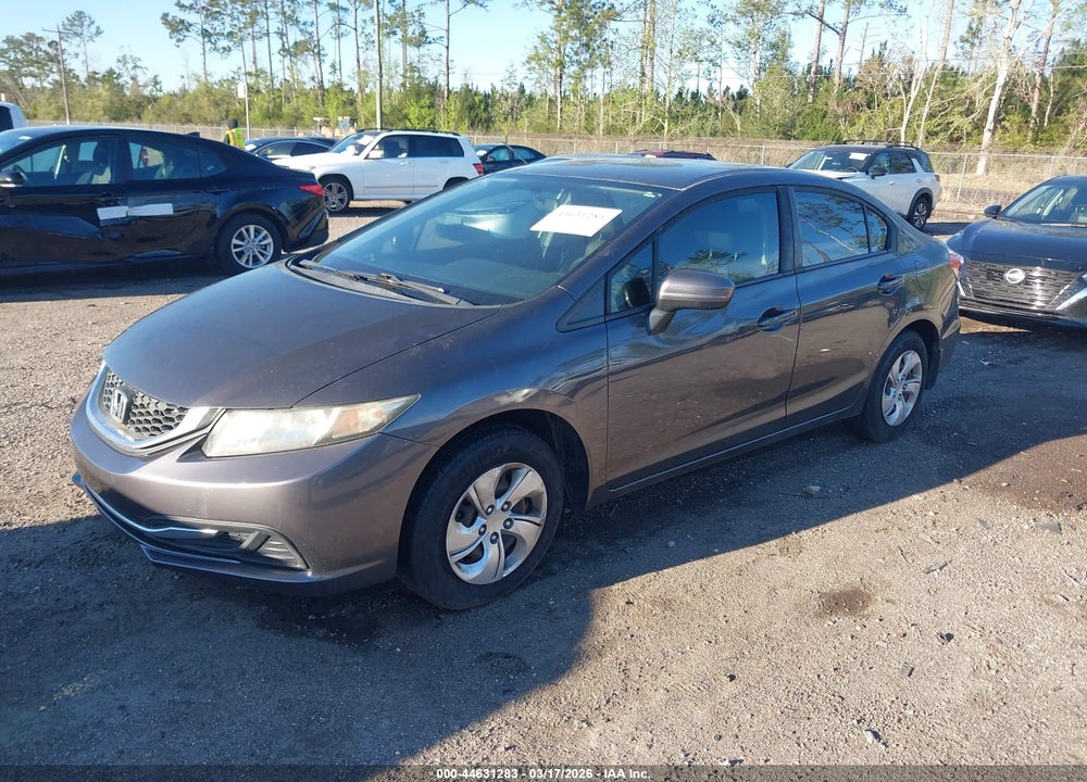 2014 HONDA CIVIC LX VIN: 19XFB2F54EE076743