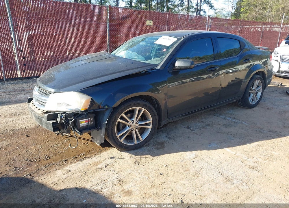 2011 DODGE AVENGER MAINSTREET VIN: 1B3BD1FG2BN523261