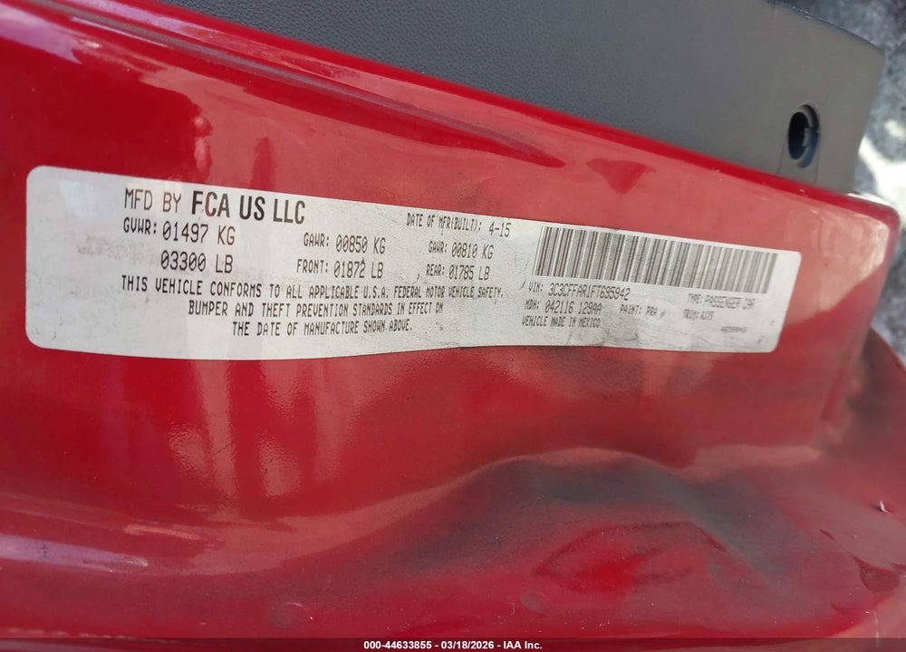 2015 FIAT 500 POP VIN: 3C3CFFAR1FT695942