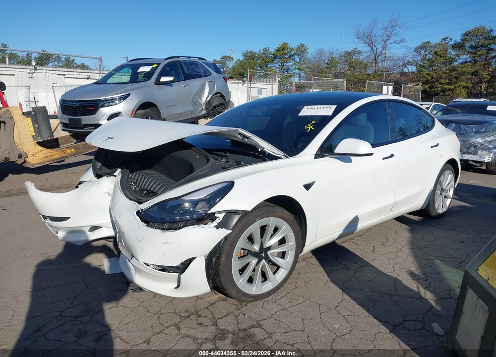 2022 TESLA MODEL 3 LONG RANGE DUAL MOTOR ALL-WHEEL DRIVE VIN: 5YJ3E1EB9NF238663
