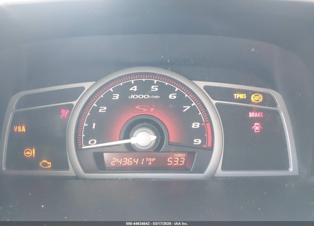2009 HONDA CIVIC SI VIN: 2HGFA55599H700019