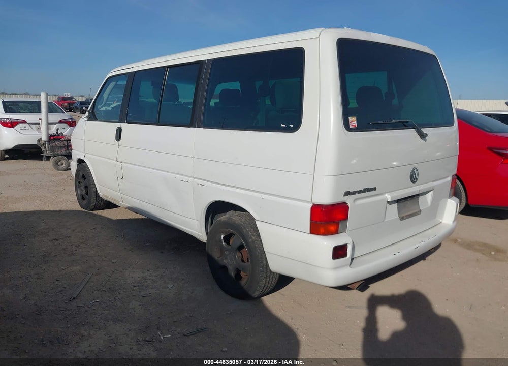 2001 VOLKSWAGEN EUROVAN MV VIN: WV2MB47051H153048