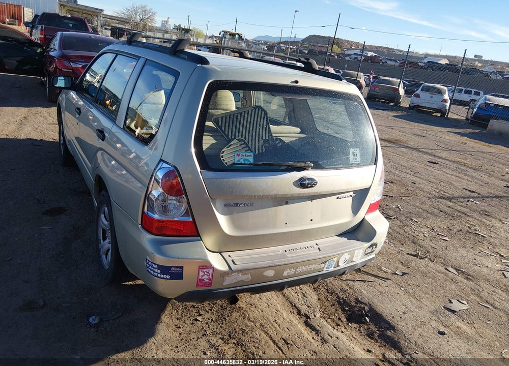 2007 SUBARU FORESTER 2.5X VIN: JF1SG63647H744855