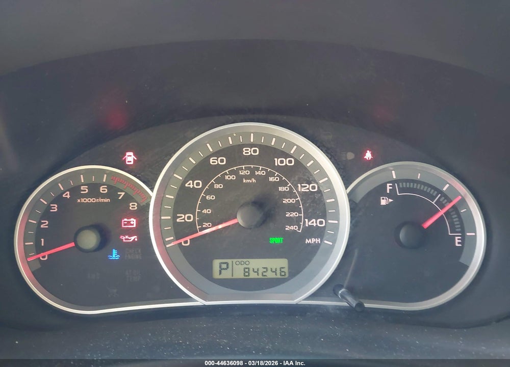 2008 SUBARU IMPREZA OUTBACK SPORT VIN: JF1GH63628H837376