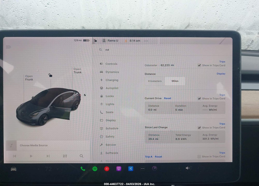 2018 TESLA MODEL 3 LONG RANGE/PERFORMANCE VIN: 5YJ3E1EBXJF114220