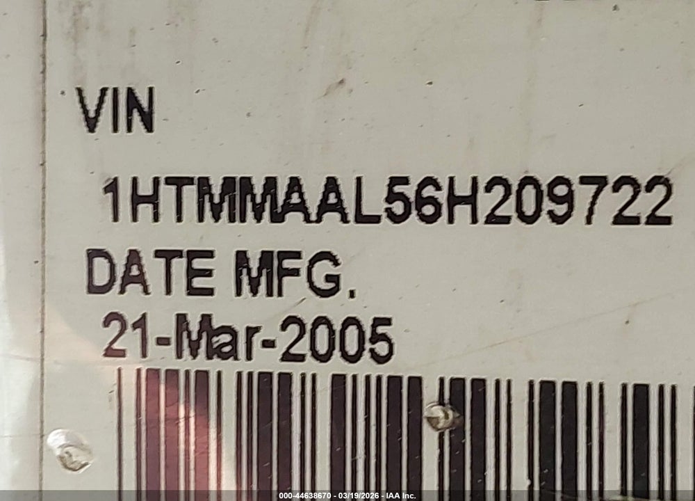 2006 INTERNATIONAL 4000 4300 VIN: 1HTMMAAL56H209722