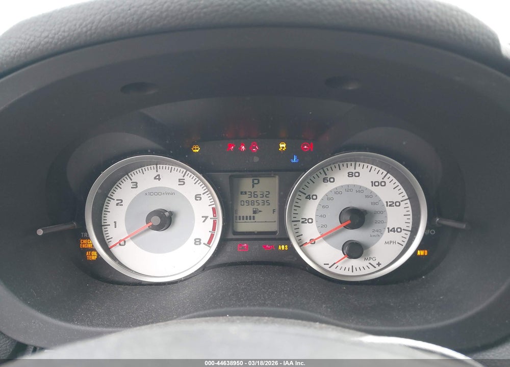 2012 SUBARU IMPREZA 2.0I PREMIUM VIN: JF1GPAC61CH246826