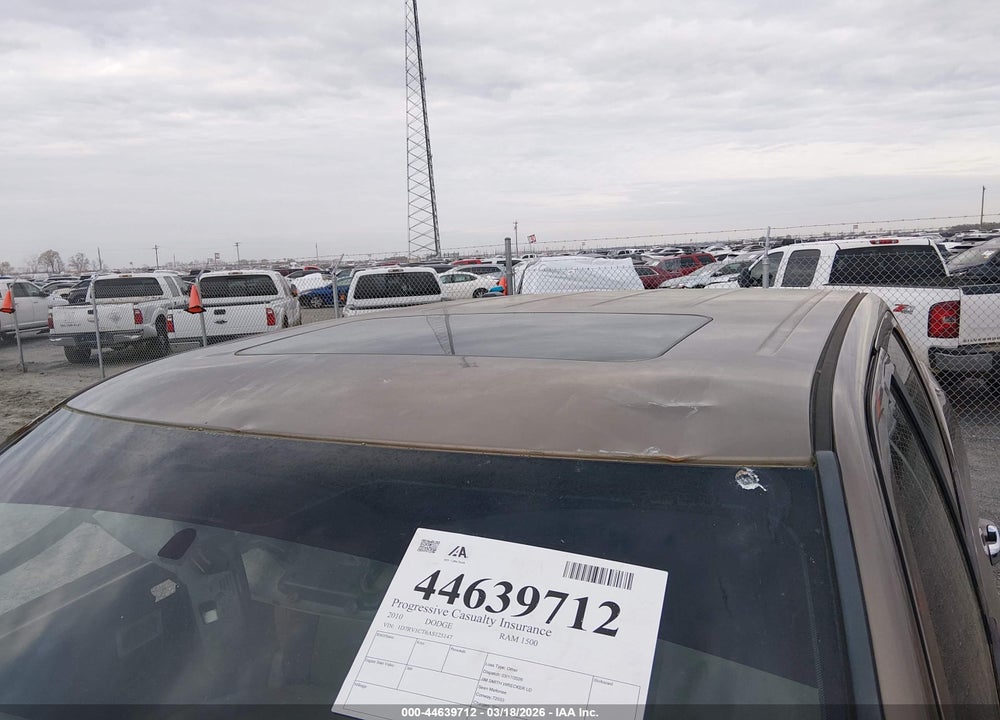 2010 DODGE RAM 1500 LARAMIE VIN: 1D7RV1CT6AS125147