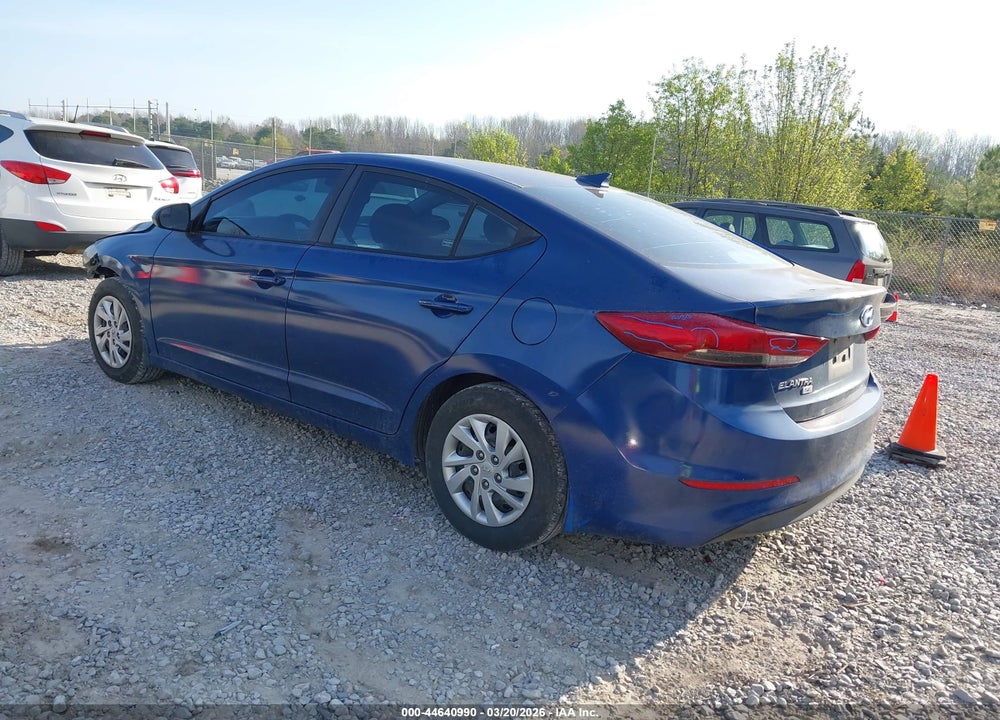 2017 HYUNDAI ELANTRA SE VIN: KMHD74LF0HU406381
