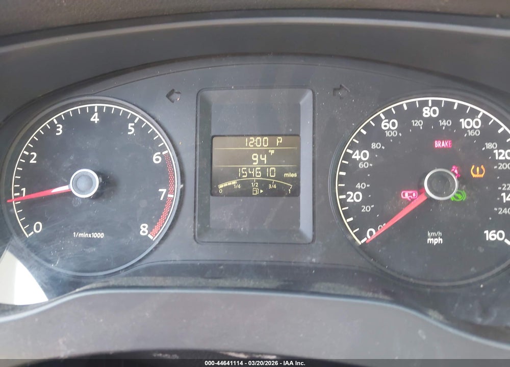 2012 VOLKSWAGEN JETTA 2.0L S VIN: 3VW2K7AJ0CM356806
