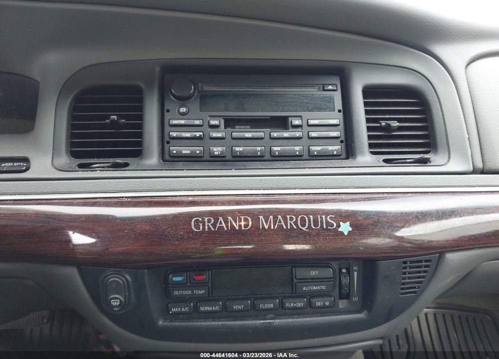 2003 MERCURY GRAND MARQUIS LS VIN: 2MEFM75W63X694931