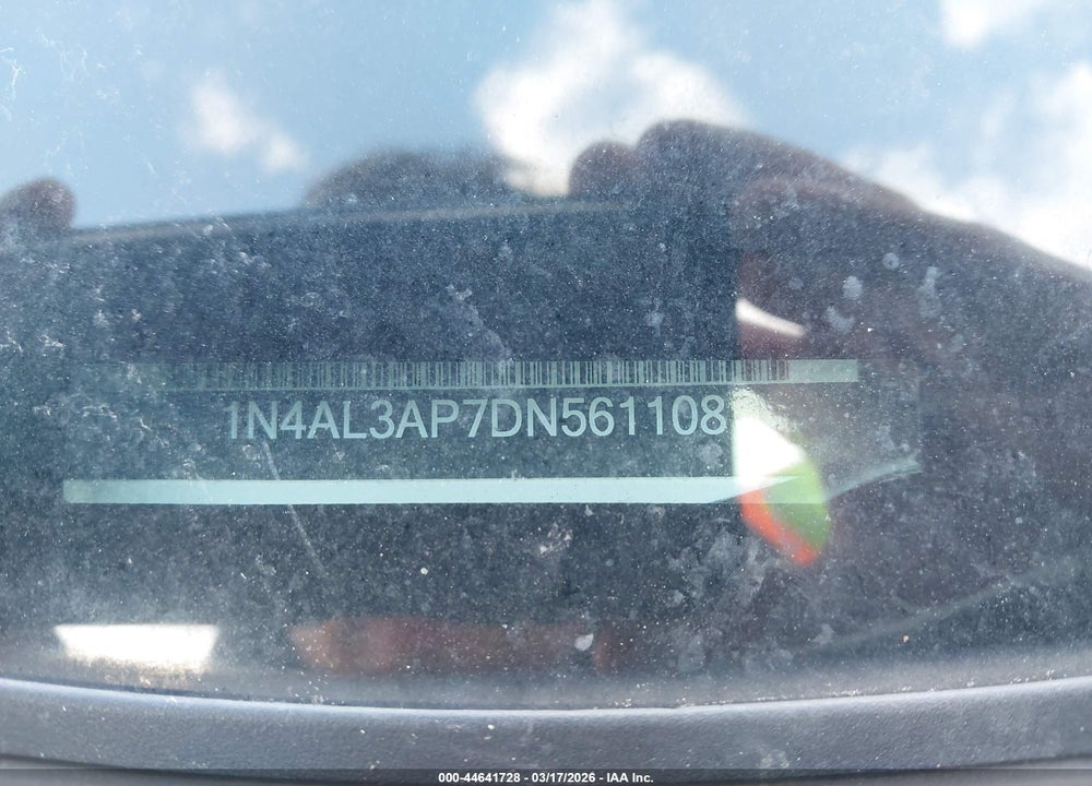2013 NISSAN ALTIMA 2.5 S VIN: 1N4AL3AP7DN561108