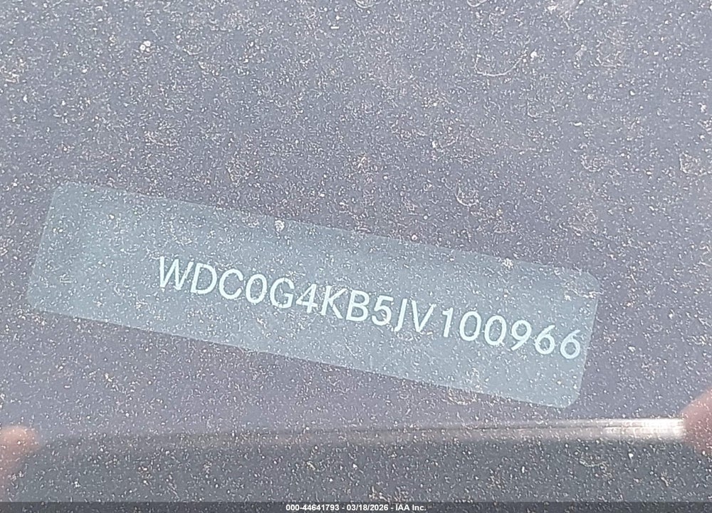 2018 MERCEDES-BENZ GLC 300 4MATIC VIN: WDC0G4KB5JV100966