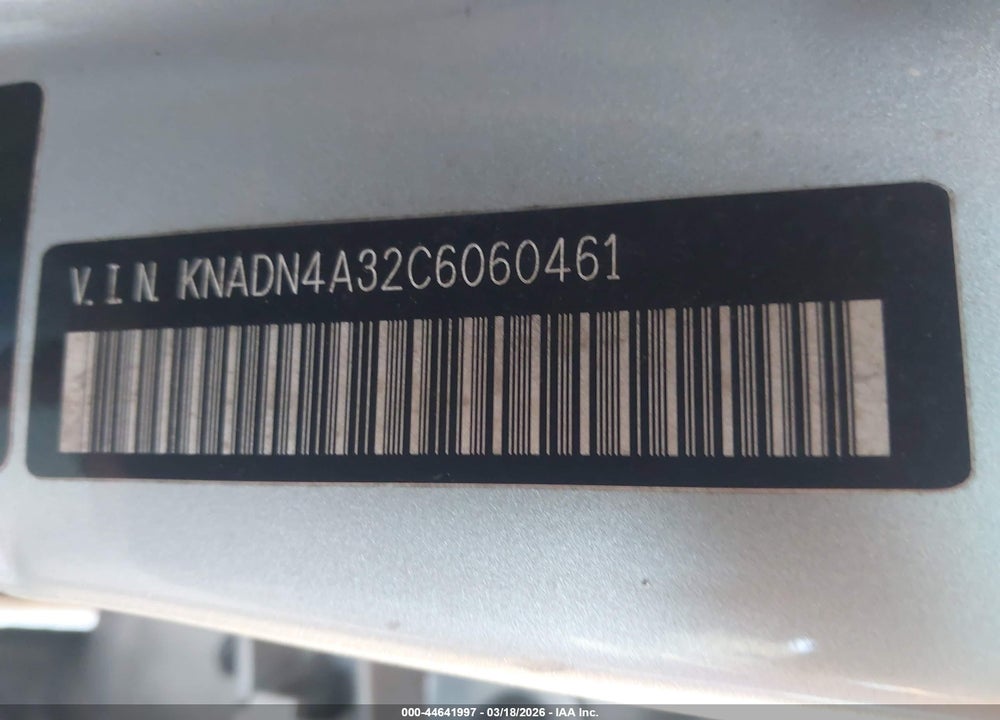 2012 KIA RIO SX VIN: KNADN4A32C6060461