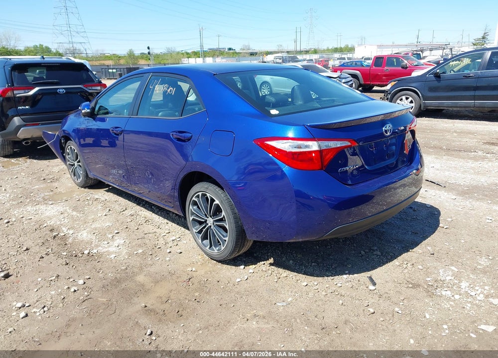 2015 TOYOTA COROLLA S PLUS VIN: 2T1BURHEXFC262625
